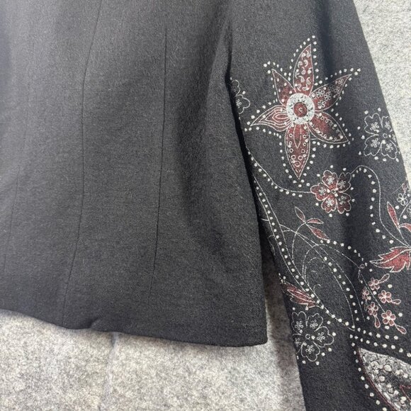 TARSIANI Wool Blend Whimsigoth Y2K Grunge Coat Jacket Made in Italy Size 40 - Picture 13 of 14